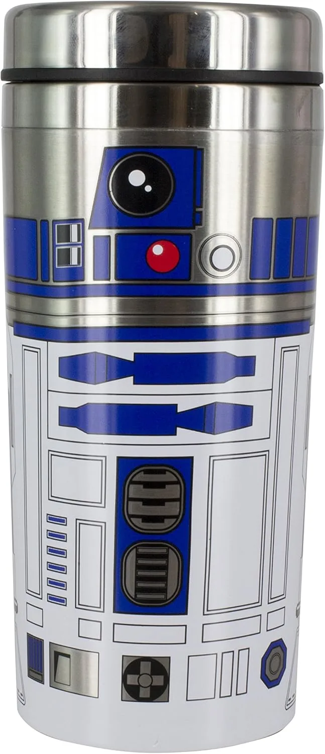 Paladone R2-D2 Reisekanne - Offiziell lizenziert, Star Wars Edelstahl-Thermobecher, Geschenk für Lucas-Film-Fans, 450 ml (15 Fl Oz)