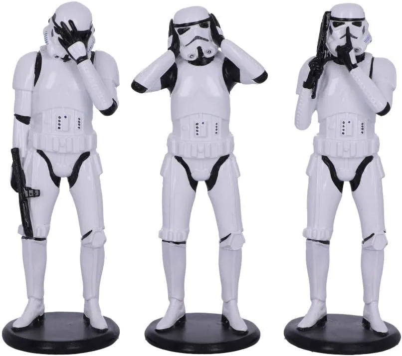 Nemesis Now Original Stormtrooper im Stil der „3 Weisen“, Sciencefiction-Figuren, Weiß, 14cm