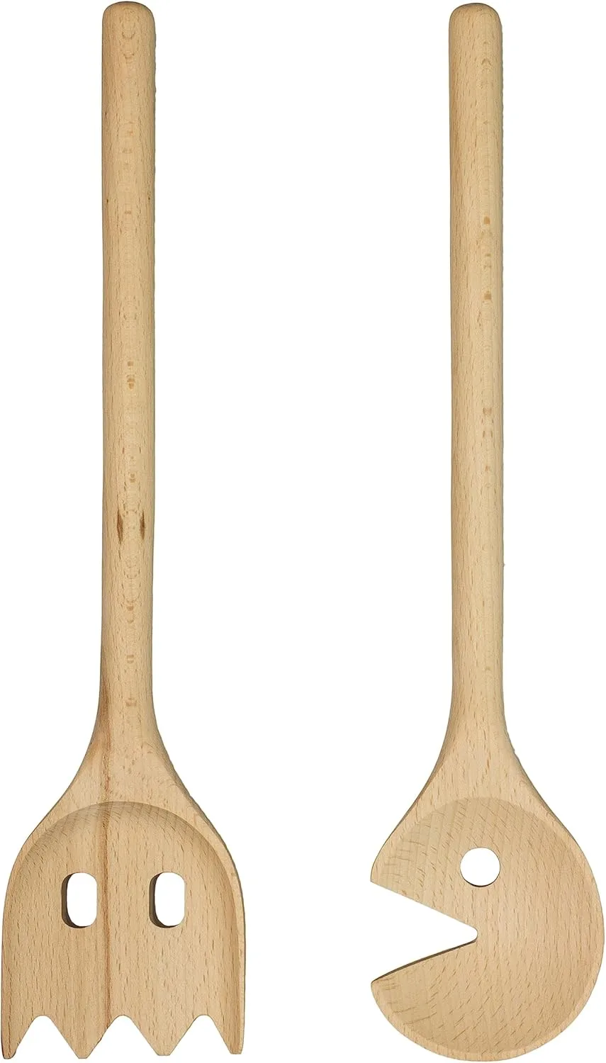 getDigital Retro-Kochlöffel aus dem Arcade Universum - Salatbesteck aus Buchenholz - Hochwertige Holz-Löffel für Nerds & Fans, 30,5 x 7 x 1 cm, 2-Einheiten