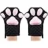 Ofenhandschuhe, süßes, lustiges, Katzenpfoten-Design, hitzebeständig, gestepptes Baumwollfutter, Topflappen, zum Grillen und Backen, Handschuhe, Küchenutensilien, Geschenk-Set für Grill, Mikrowelle