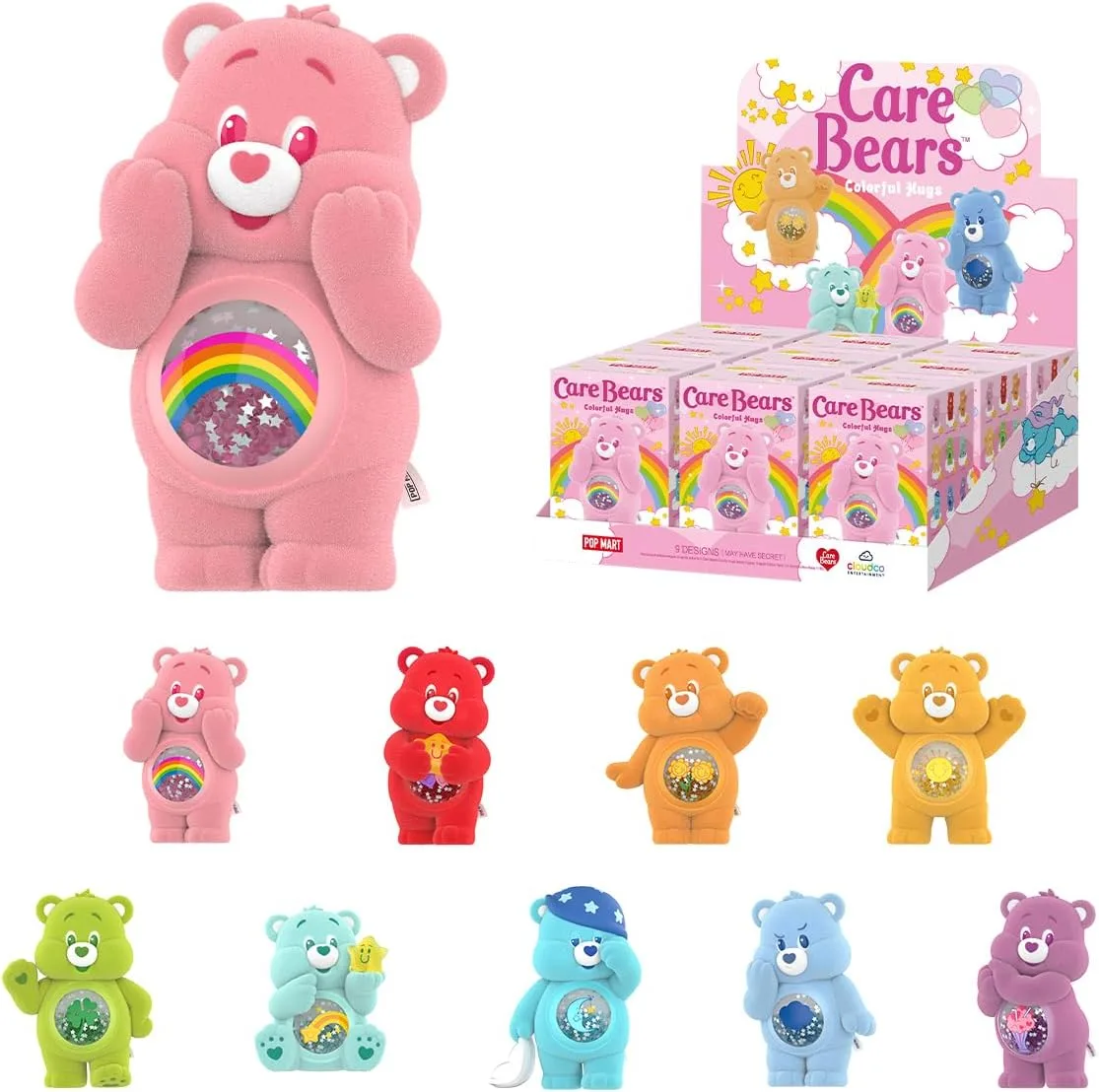 POP MART Care Bears Colorful Hugs Series Figures Anime Actionfiguren Sammelfiguren Sammler Kunstspielzeug Spielzeug Figuren Geschenk Whole Set