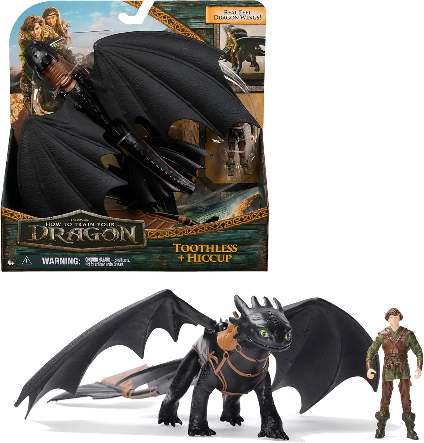 Dreamworks How to Train your Dragon, Wikinger und Drachen Actionfiguren-Set, Ohnezahn und Hicks, Spielzeug für Kinder ab 4 Jahren