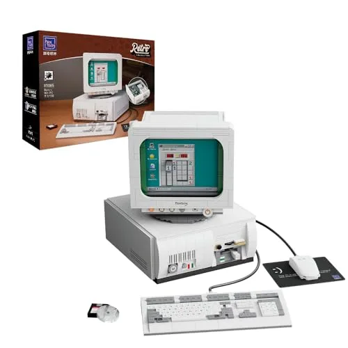 PANTASY Retro Computer Baukasten für Erwachsene: Konstruktionsmodellbau für Erwachsene, Sammler-Retro-Displaymodell, Kreatives Hobby und Einzigartige Geschenkidee