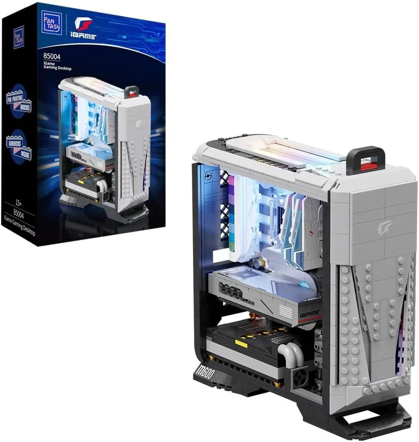 BRICKKK Technic Klemmbausteine Set - PC Desktop Computer Modellbausatz für Erwachsene, Kreatives Sammlermodell zum Bauen und Ausstellen für Zuhause oder Büro