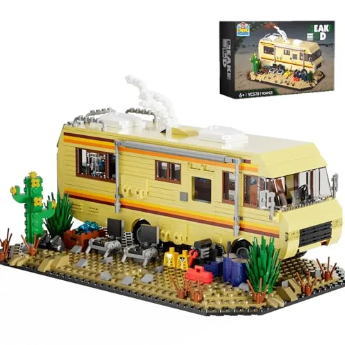 TOY PLAYER Breaking Bad RV Ideas Bauset, MOC verbesserte Klassische Szene, Kreatives Motorhome Bus Baustein Set für Erwachsene und Breaking Bad Fans