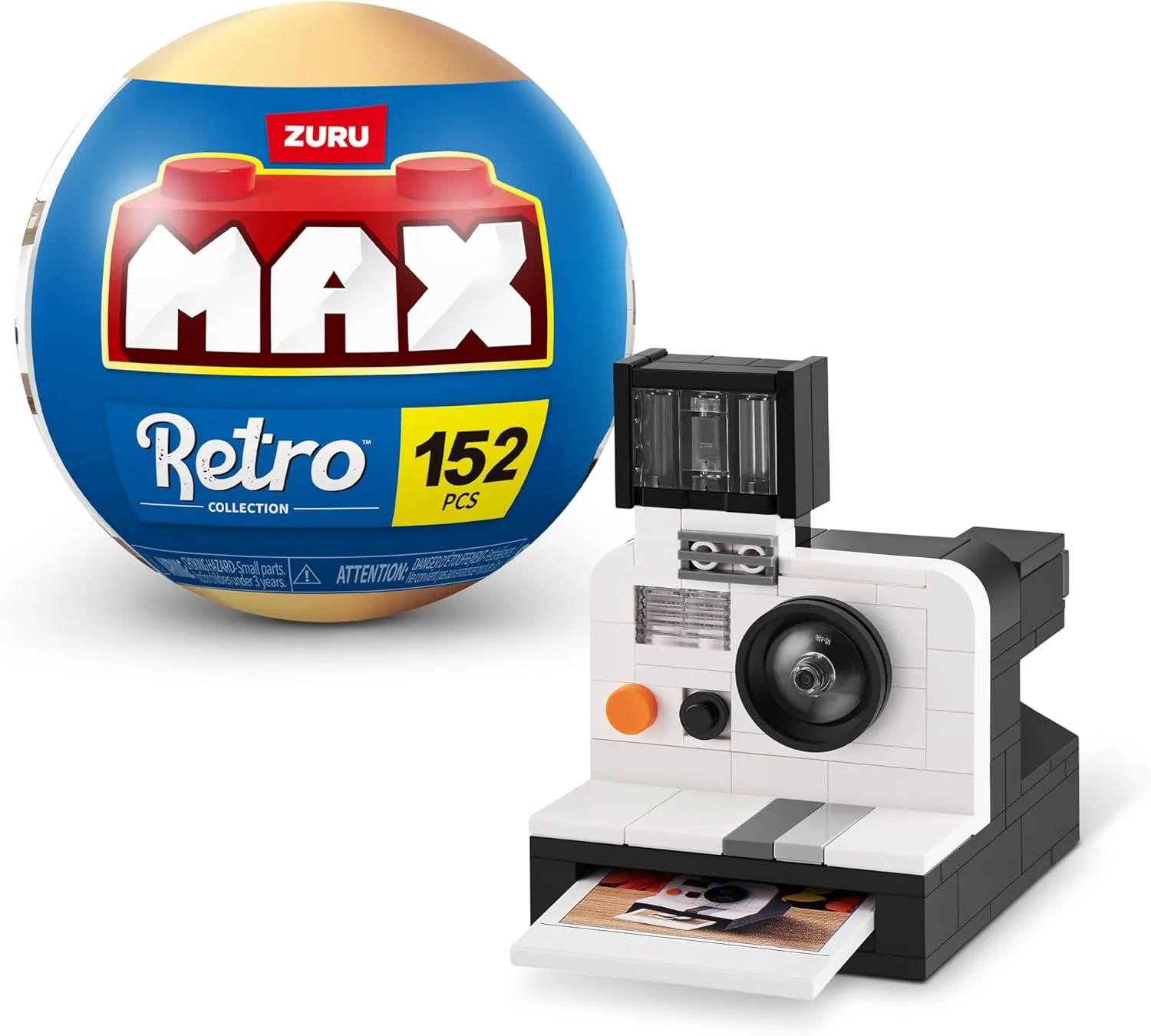 MAX ZURU Premium Retro Bauklötze (Retro-Kamera) – Sammel-Minis, Neuheits-Unboxing-Spielzeug Für Kinder, Kreative Spielsets