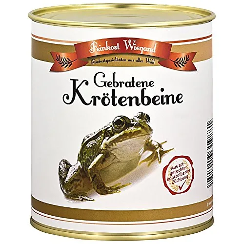 4you Design Krötenbeine Feines aus der Dose – Partygeschenk für Kinder & Erwachsene – Frösche Fruchtgummi in Original Feinkost-Dose – Lustige Idee zum Kindergeburtstag oder als Aprilscherz - 1x175g