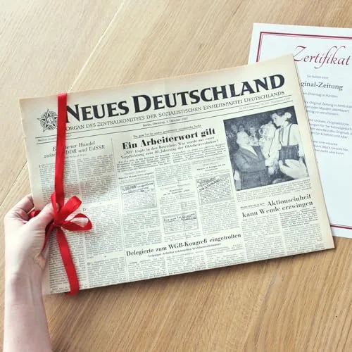 Zeitung aus der ehemaligen DDR vom Tag der Geburt 1990 - historische DDR-Zeitung als Geschenkidee zum Geburtstag