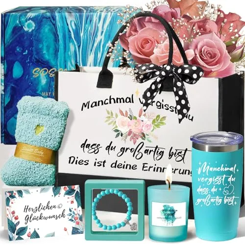 Auoketuo Personalisiertes Frauen Geburtstagsgeschenk, Einzigartiges Geschenk für Mutter, Ehefrau, Schwester, beste Freundin, Kollegin & Lehrerin mit Einkaufstasche.