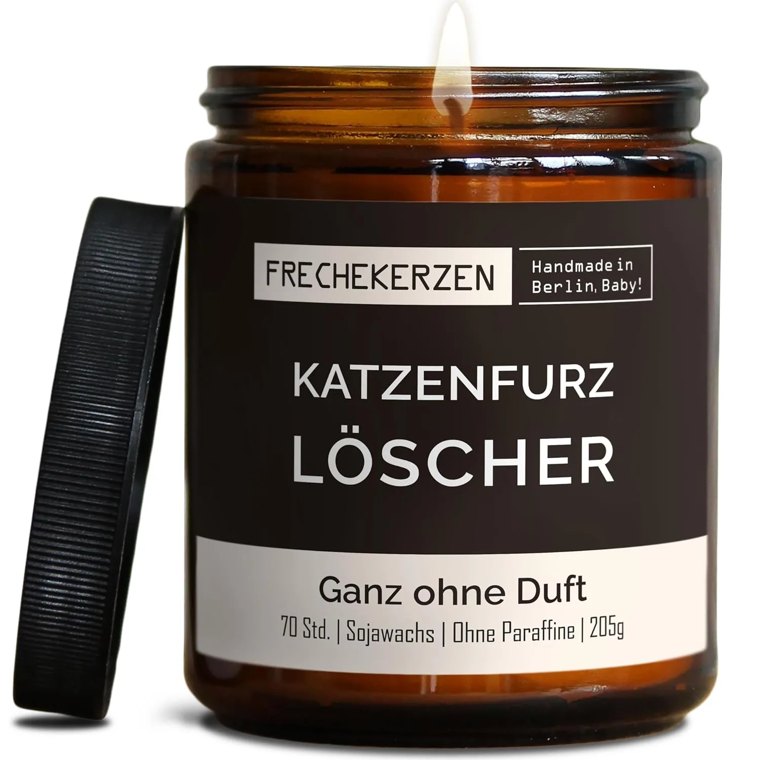 Lustige Duftkerze mit Spruch für Katzen Besitzer & Liebhaber | Handgemacht aus Sojawachs | In Geschenkbox | Nachhaltiges Valentinsgeschenk Gastgeschenk Katzenhalter Cat Lovers |Ohne Duft