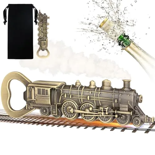 LULLEA Zug Flaschenöffner, Eisenbahn Geschenke, Dampflok Flaschenöffner Lustig, Personalisierte Geschenke für Männer Zug Fans, Vatertagsgeschenk Geburtstagsgeschenke Weihnachtsgeschenke für Männer