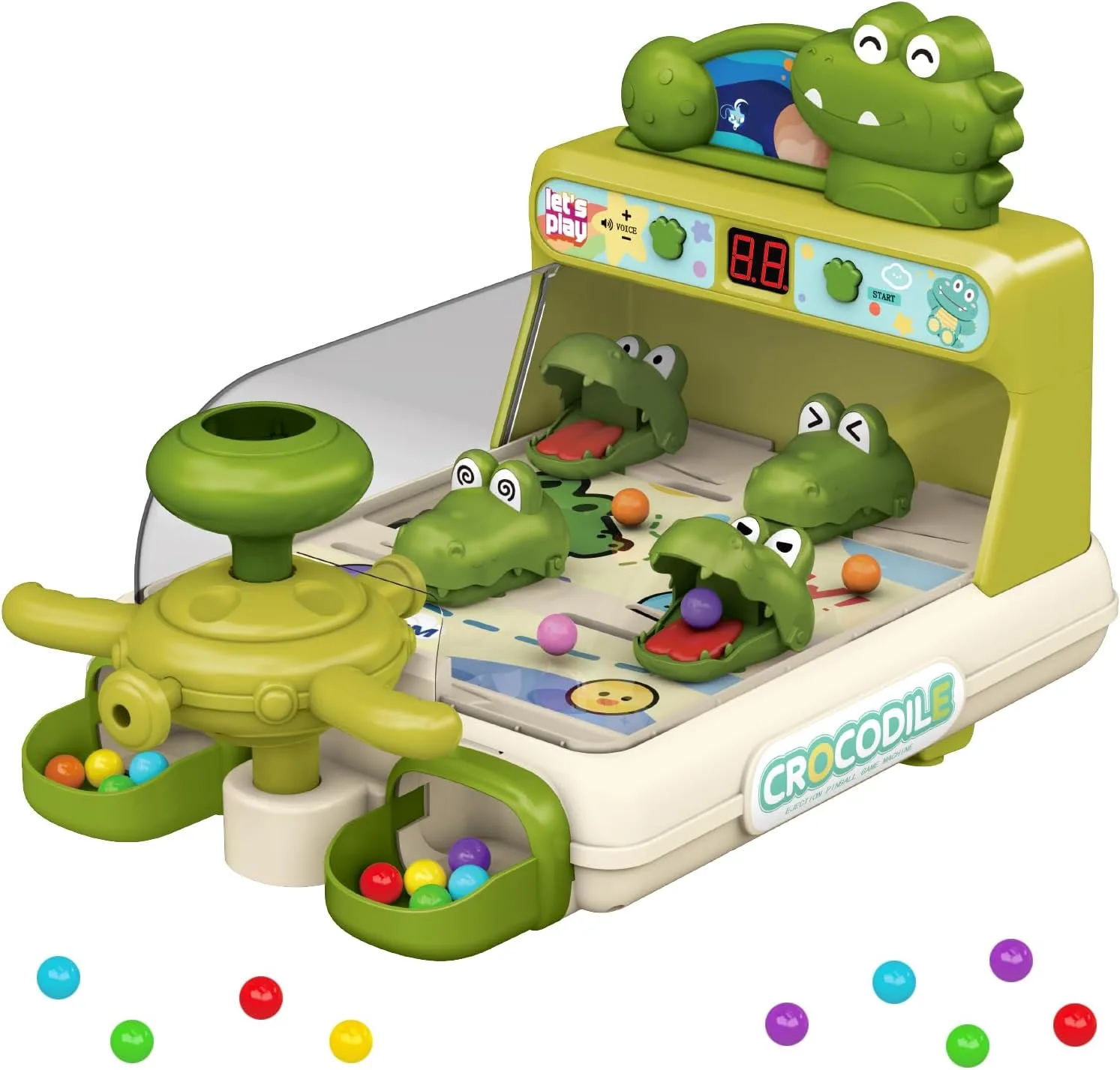 Hitish Pinball Machine for Kid, Toddler Dinosaur Board Games, Educational Interactive Electronic Toys Birthday Gift for Boy and Girl Ages 3+