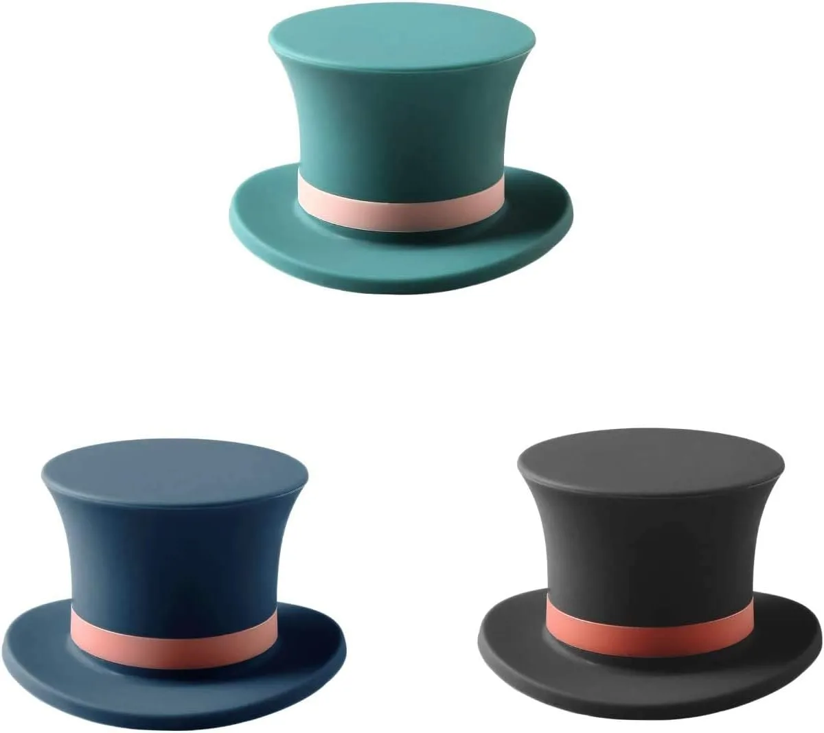 VICMAT 3 STK Magische Hutform Weinverschluss Silikon, Wiederverwendbare Weinflasche Caps Bier Sealer für Einkochen von Bier Getränke Alkohol