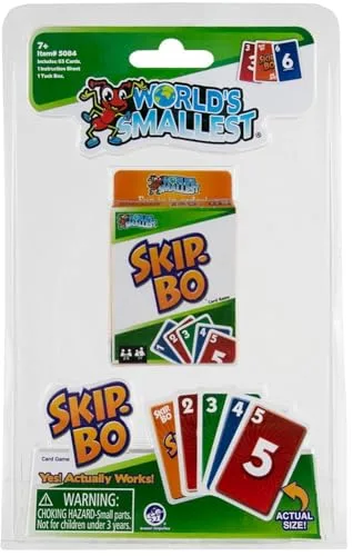 Worlds Smallest Super Impulse - 361225 Skip-BO - das weltbekannte Kartenspiel als Mini-Version, ab 7 Jahre