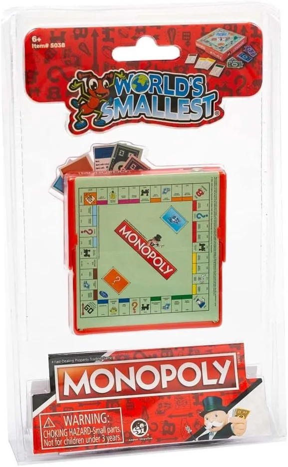 Super Impulse - 361224 Worlds Smallest Monopoly Brettspiel der Welt als Mini-Version, ab 8 Jahre