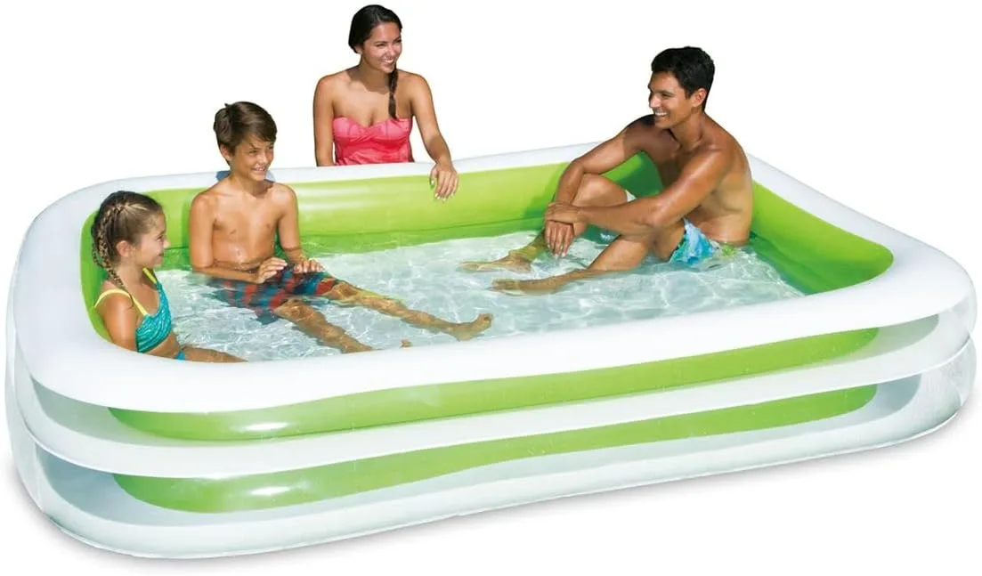 Summer Waves Pool, Aufblasbarer Pool, Familienpool, Gartenpool, Rechteckiger Pool, 2,62 M x 1,75 M x 46 cm