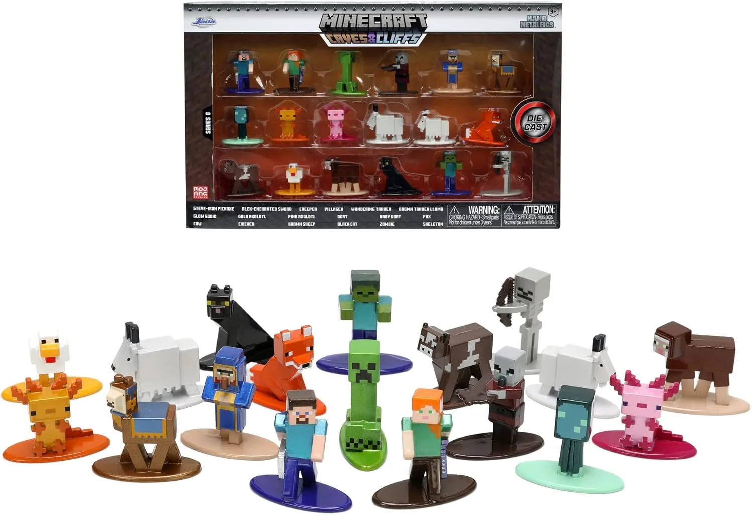 Jada Toys Minecraft Multi Pack Nano Figures,Wave 8