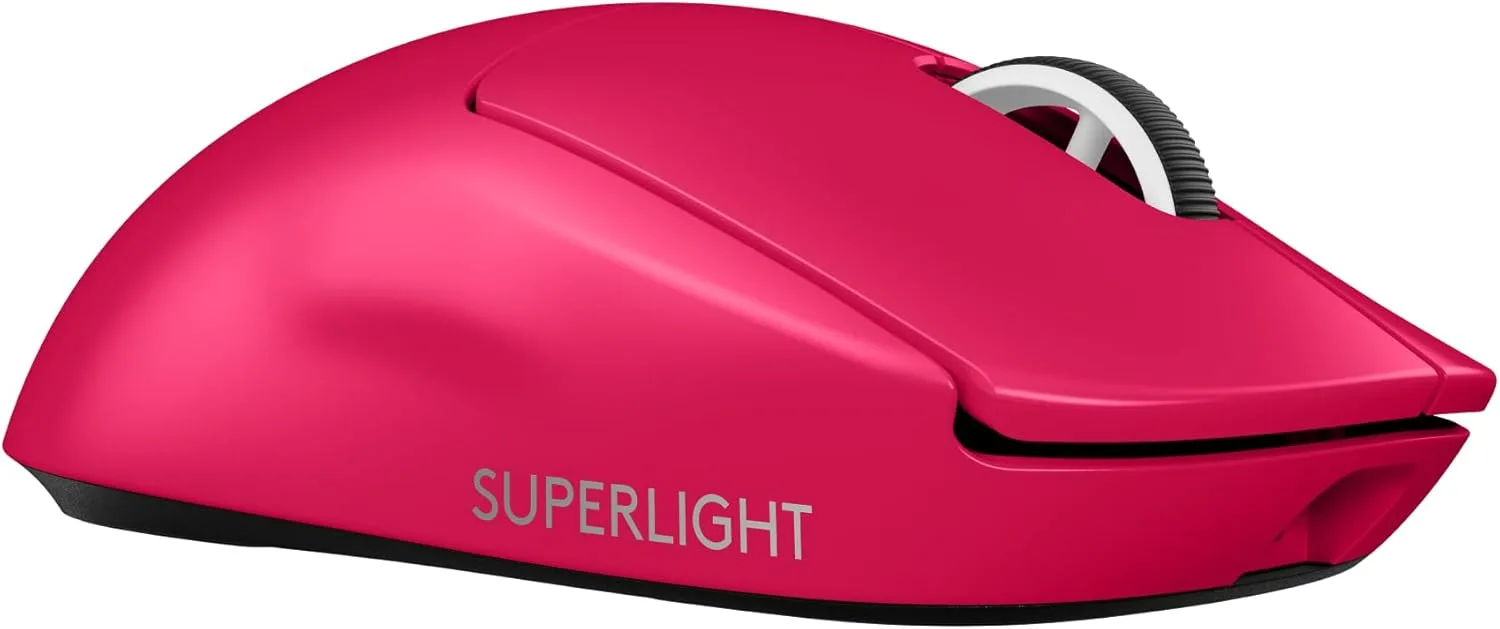 Logitech G PRO X SUPERLIGHT 2 LIGHTSPEED Kabellose Gaming-Maus, West Europa Verpackung, Lightweight, 60g, 8K-Abrufrate, 44K DPI, 5 programmierbare Tasten, USB-C, PC & Mac - Rosa