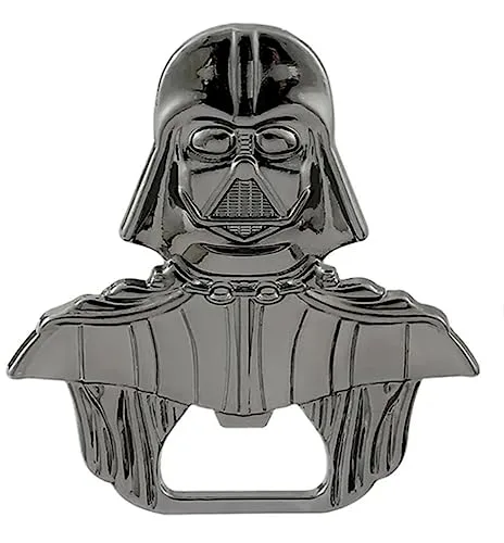 Darth Vader Flaschenöffner, schwarz glänzend, solide Verarbeitung 55mmx60mm, für die Hausbar & unterwegs - lustiges Geschenk für Star Wars Fans