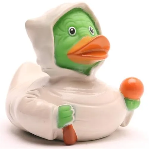 Grom Badeente - inkl. Gummienten-Schlüsselanhänger im Set I L9cm I Quietscheente I Geschenk für Star Wars Fans I Geschenk für Science-Fiction Fans