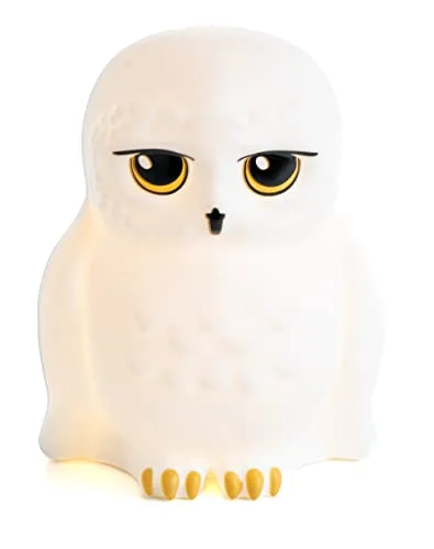 Harry Potter Hedwig Nachtlicht - Offiziell lizenziertes Harry Potter Dekogeschenk, tragbares Stimmungslicht für Kinder, batteriebetrieben, Black