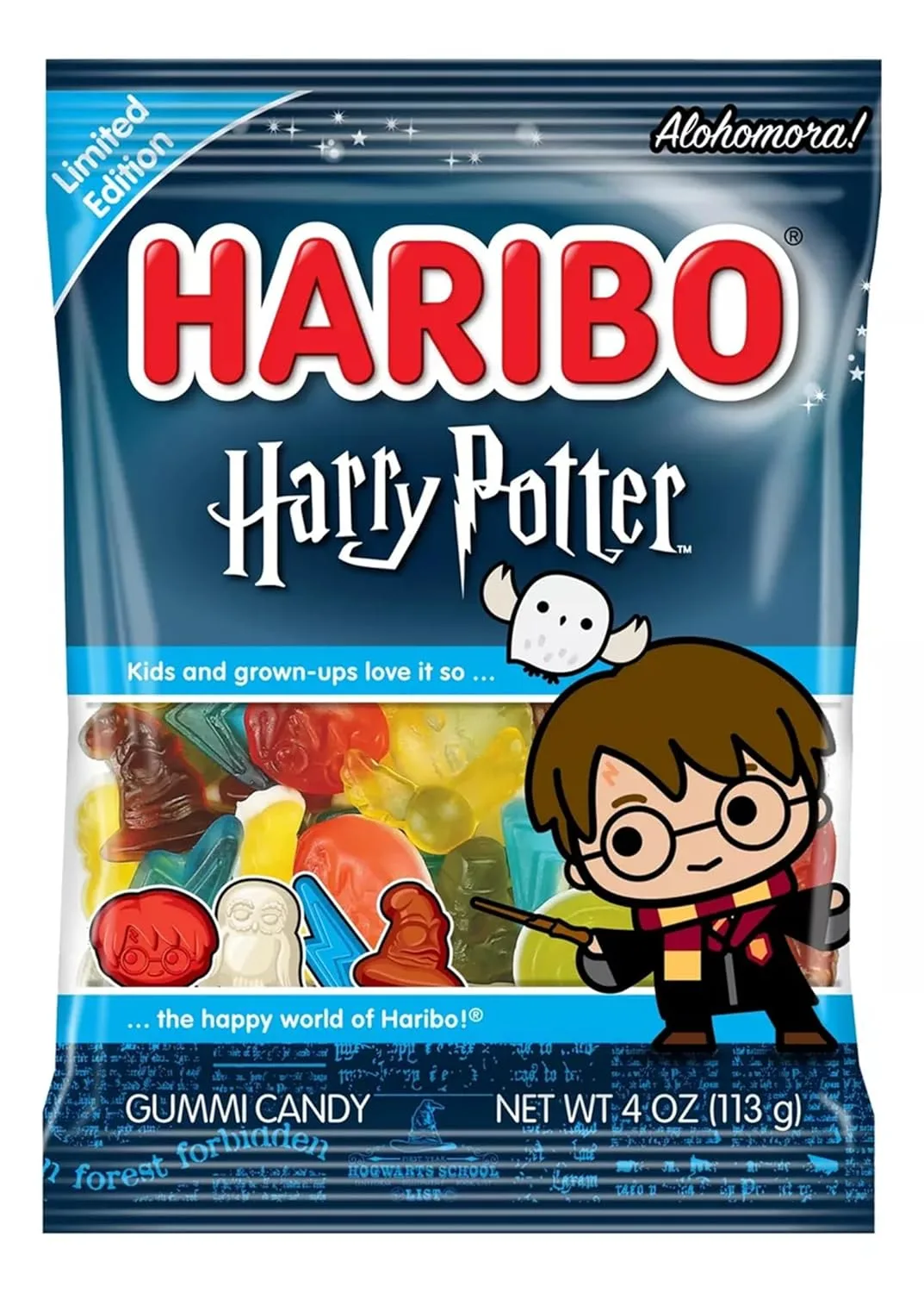 Haribo Harry Potter Hermine Sonderedition 160g – Fruchtgummi-Mischung mit goldenem Schnatz, sprechendem Hut, Krummbein & viele mehr, Limited Edition, Perfekt für J.K Rowling Fans - nur für kurze Zeit!