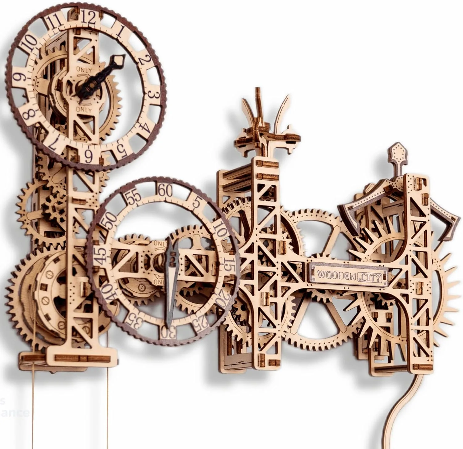 WOODEN.CITY Holzpuzzle Uhr Steampunk 3D Puzzle Erwachsene - Selbstmontage Holzmodelle - EU-hergestellt, Handgefertigte Steampunk Kunst, Holz Bastelset als Geschenk oder Hobby