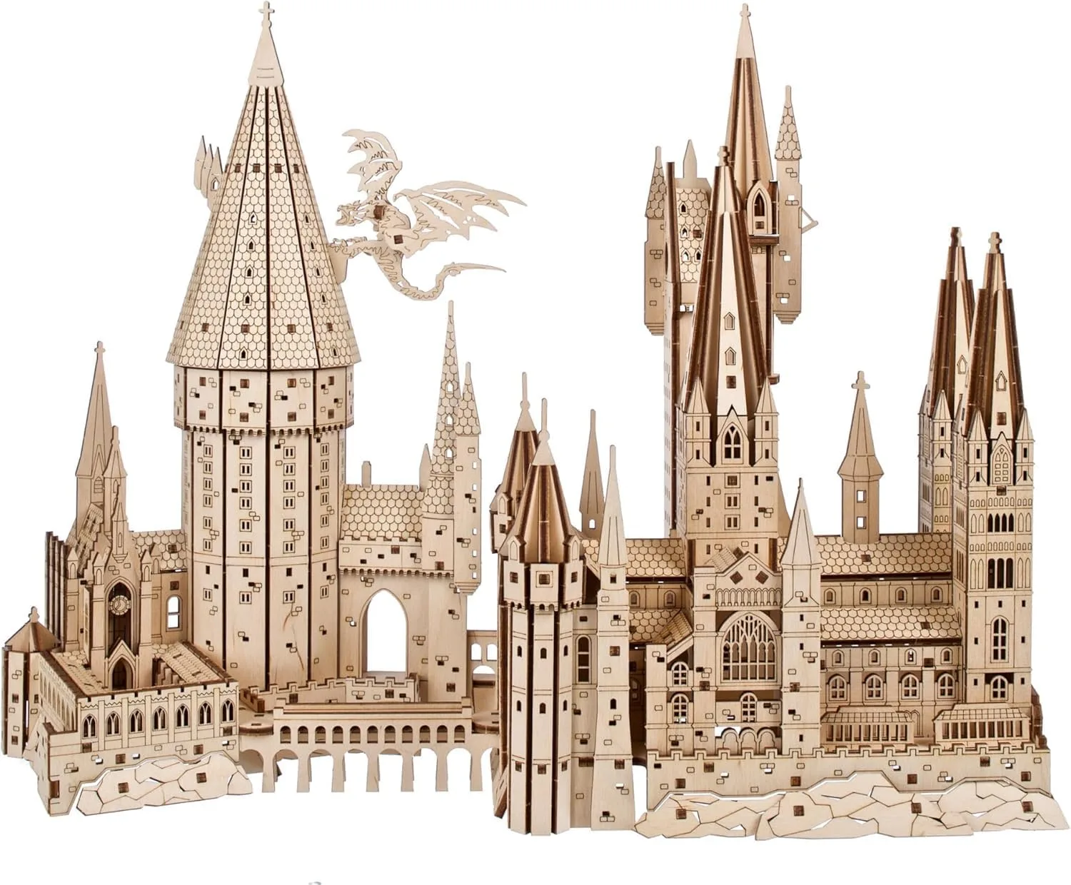 UGEARS 3D Holzpuzzle Hogwarts Schloss – Holzpuzzle für Erwachsene Harry Potter Spiel - Modellbausatz Harry Potter Geschenke 3D Puzzle Holz Bausatz Hobby Erwachsene - 340 Pcs