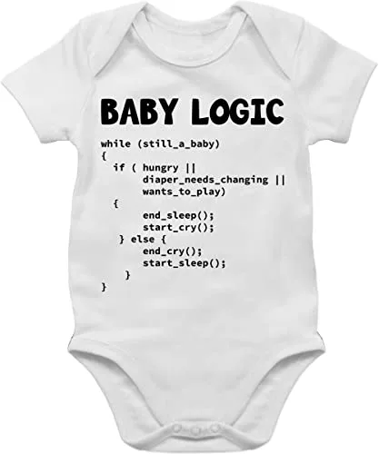 Body Junge Mädchen - Aktuelle Trends - Nerdy Baby Logic Programmiersprache I IT Baby Logik Programmierer Geschenk Nachwuchs - 1/3 Monate - Weiß - strampler geek geschenke für babys code bodys