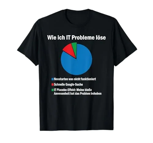 Wie ich IT Probleme Löse Technik Lustiges IT Admin Geschenk T-Shirt