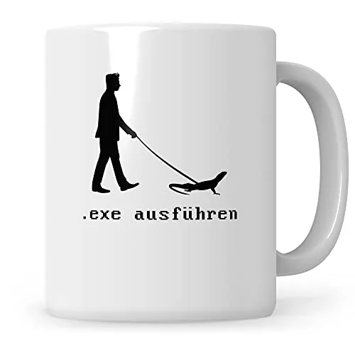 Sweetify Informatiker Exe ausführen Tasse Informatik Kaffeebecher Geschenk IT Sys Admin Kaffeetasse Programmierer Spruch Geschenkidee Administrator Systemadministrator Nerd