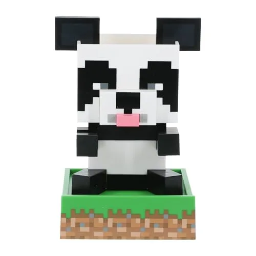 Minecraft Panda Schreibtisch-Organizer - Offiziell lizenziertes Schreibtischzubehör für Schreibwaren, Stifte und Marker mit Ablageteller & Telefonständer