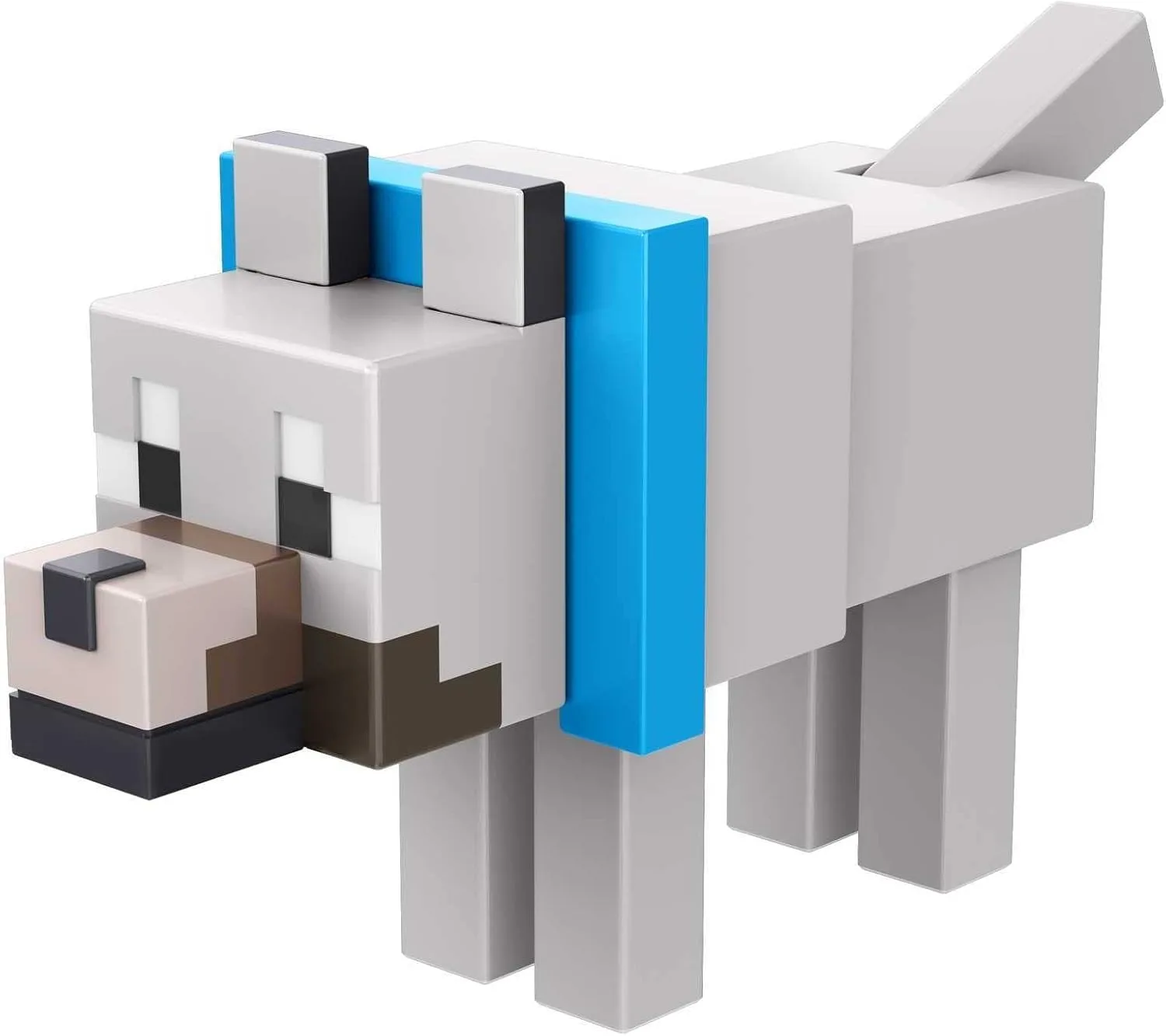 Mattel Minecraft HFC30 - Actionfigur Wolf zum Selberbauen (8 cm), 1 Portalteil und Zubehörteil, Spielzeug Geschenk zum Sammeln für Fans und Kinder ab 6 Jahren