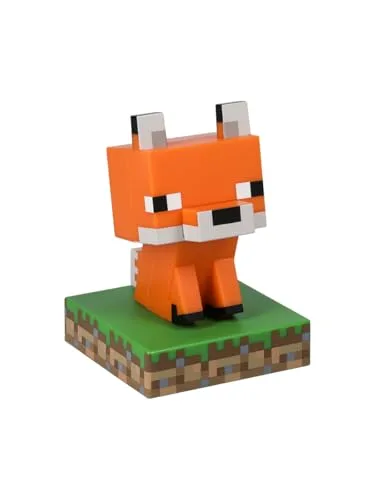 Minecraft Paladone Offiziell lizenziertes Fuchs freistehendes Schreibtischlicht, Spielzimmer-Dekor und Merchandise für Jungen und Mädchen, Nachtlicht Geschenk Zubehör für Spielzimmer und Schlafzimmer