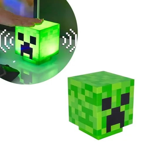 ZOYDP Creeper Lampe, Creeper Light mit Zombie-Sounds, Creeper 3D Icon Light BDP, Lampe, Creeper Licht, Tischleuchte Nachtlicht Einzigartige Geschenkidee für Game