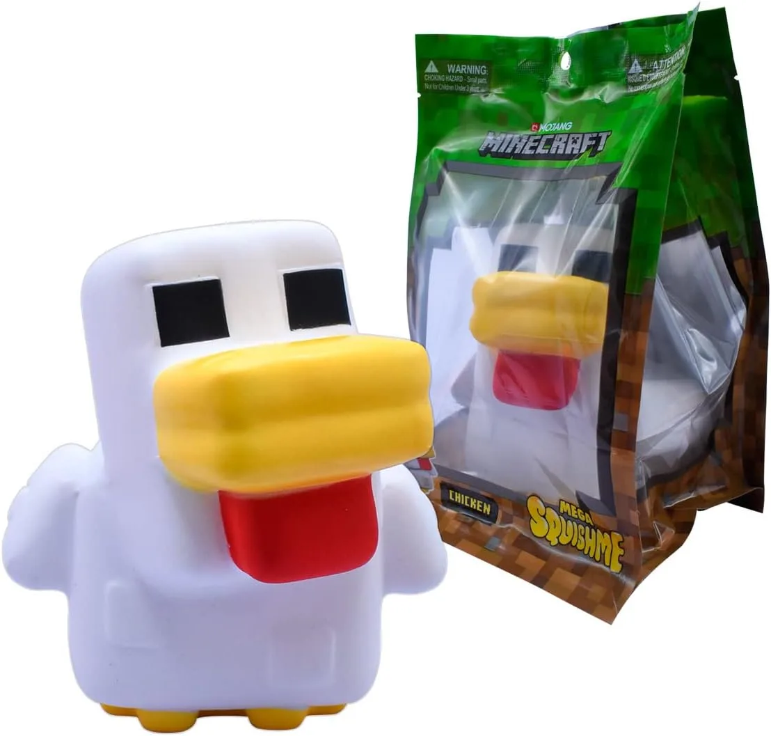 Just Toys Minecraft Figur Anti Stress Mega Squishme Serie 3 Huhn 15 cm