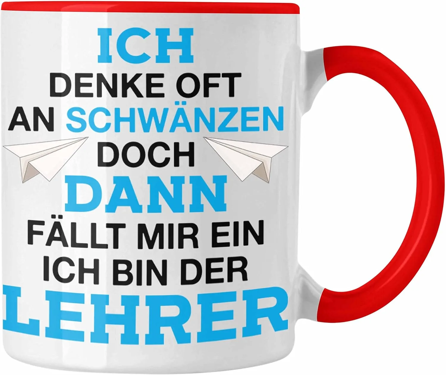 Trendation - Lehrer Geschenk Abschied Klassenlehrer Tasse Geschenkidee Weihnachten Geburtstag (Rot)