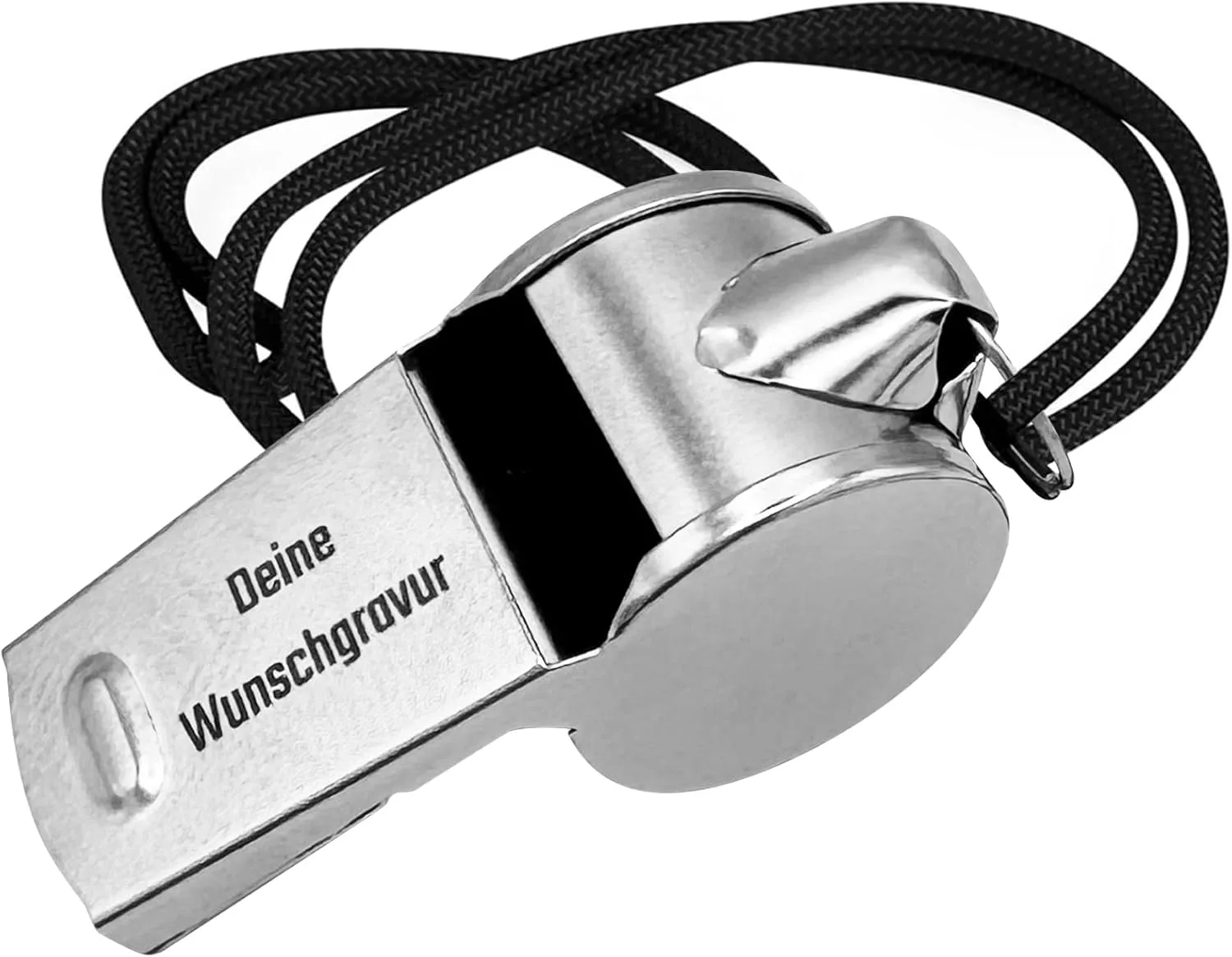 EMACES® Trillerpfeife aus Edelstahl mit Wunschgravur - perfekt als personalisiertes Geschenk für Männer und Frauen - Ideal für Sport, Training, Schiedsrichter, Lehrer und mehr