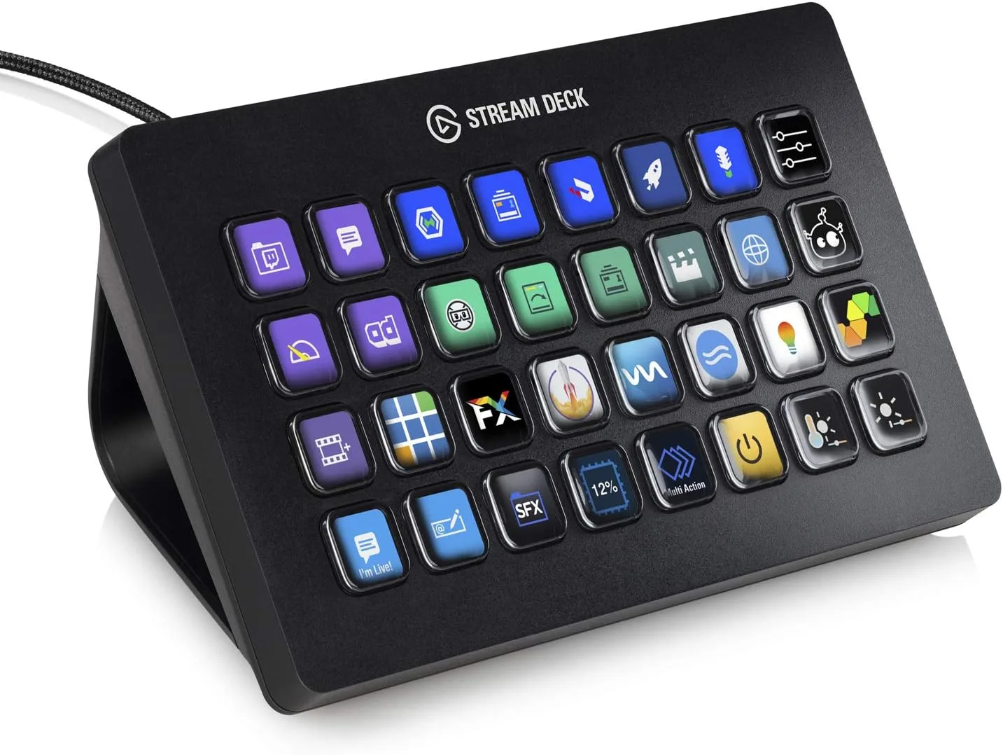 Elgato Stream Deck XL – erweiterter Studio-Controller, 32 Makrotasten, auslösen von Aktion in Apps und Software wie OBS, Twitch, YouTube und anderen, für Mac und PC