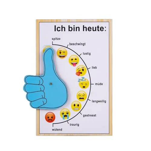 ARVOV Stimmungsbarometer Holz, Stimmungsanzeiger, Büro Gadgets, Schreibtisch Gadgets, Büro Geschenke, Witzige Geschenke, Schreibtisch Deko Aesthetic, Lustige Gadgets