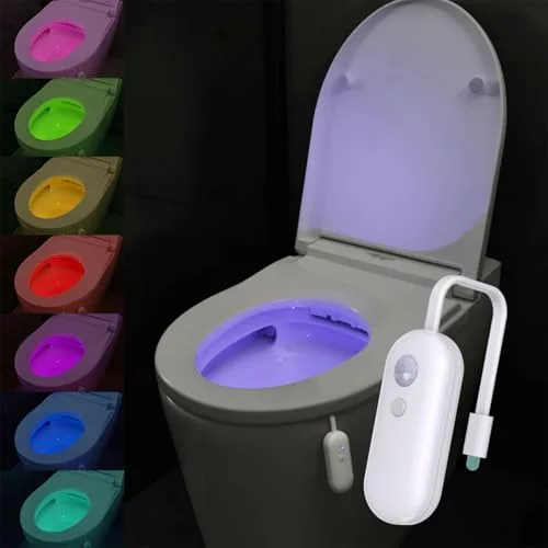 ABOHU LED Toilettenlicht, 16 Farben WC Licht mit Motion Sensor und wasserdicht, USB-Aufladung LED beleuchtung Toilette, Wichtelgeschenk, Lustige & Nützliche Geschenke gadgets für Männer Frauen Herren