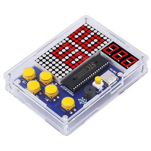 DIY-Spielkonsolen-Handset mit Acrylgehäuse, Lötübungsset, DIY-Retro-Classic-Elektronik-Set für Mint-Schulbildung