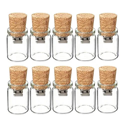 Anloter 64 GB USB 3.0 Stick Cute Bottle Flash Drive Drift Jar USB Memory Stick Transparent Glass Thumb Drive for Gift (64GB/3.0)