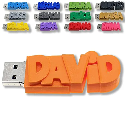 Individueller persönlicher USB Stick Datenstick mit eigenem Namen/Schriftzug und Farbe nach Wahl - USB 3.0 – 8GB, 16 GB oder 32 GB – einzigartiges Geschenk