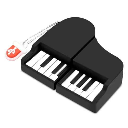 BORLTER CLAMP USB-Stick 32GB USB 2.0 Speicherstick USB-Flash-Laufwerk zum Externe Datenspeicherung Niedliches Klavier Form Neuartiges Pendrive