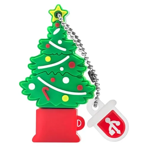 BorlterClamp Süßer USB-Stick Weihnachtsbaum Stil 32GB Neujahr Weihnachten Geschenke Neuheit Speicherstick USB-Flash-Laufwerk