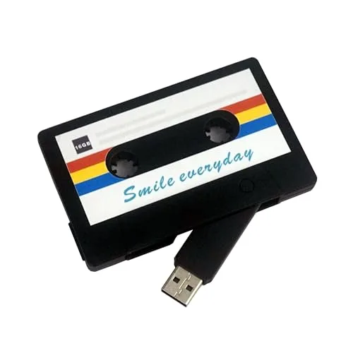 Desuerte USB-Stick mit Kassettenband, 16 GB – Speicher für Fotos, Musikdateien, Geschenk für Fotografen, Musikliebhaber