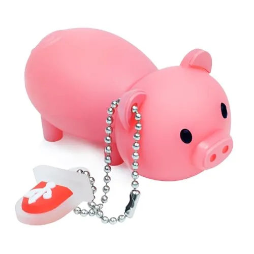 BORLTER CLAMP Süßes USB Stick 32GB Speicherstick mit Niedlichen rosa Schweinchen Modell, Geschenk für Studenten und Kinder
