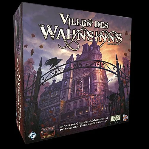 Fantasy Flight Games, Villen des Wahnsinns 2. Edition, Grundspiel, Expertenspiel, Dungeon Crawler, 1-5 Spieler, Ab 14+ Jahren, 120+ Minuten, Deutsch, Mehrfarbig, Bunt