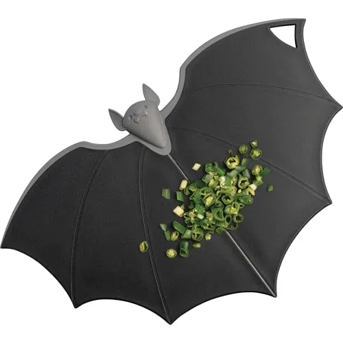 'OTOTO Batty Faltbares Schneidebrett – gruseliges Halloween-Küchenzubehör, lustige Küchenhelfer, Gothic-Küchenzubehör, Gothic-Küchenzubehör, Gothic-Geschenke, Kunststoff-Schneidebretter